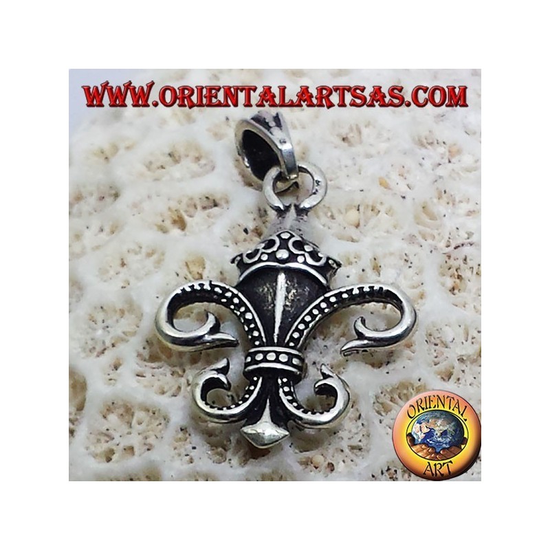 Colgante de Lily (heráldica) de plata de doble cara