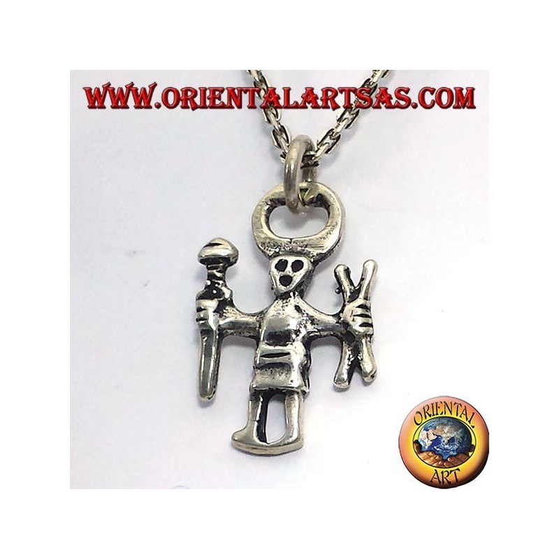 Odin silver pendant, Einherjar