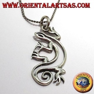colgante en plata gecko