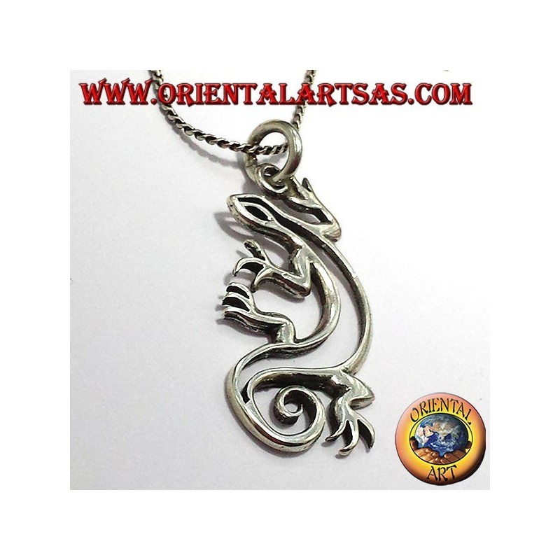 gecko pendentif en argent
