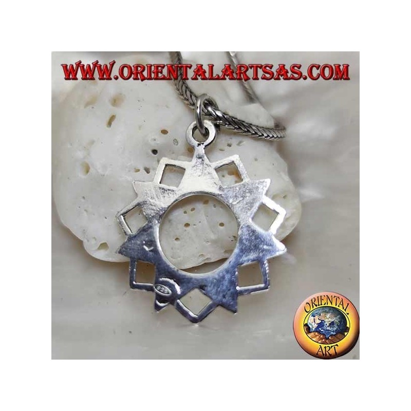 Colgante de plata de la estrella de siete puntas Eptagramma
