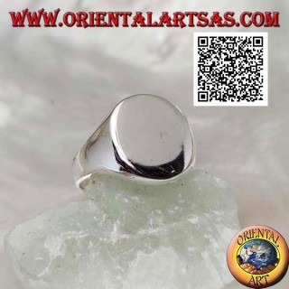 Silver phalanx ring or smooth chevalier pinky (engraving on request)