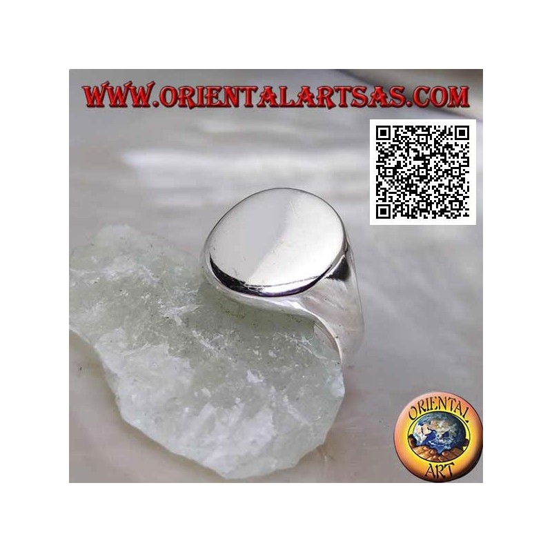 Silberner Phalanxring oder glatter Chevalier Pinky (Gravur auf Anfrage)