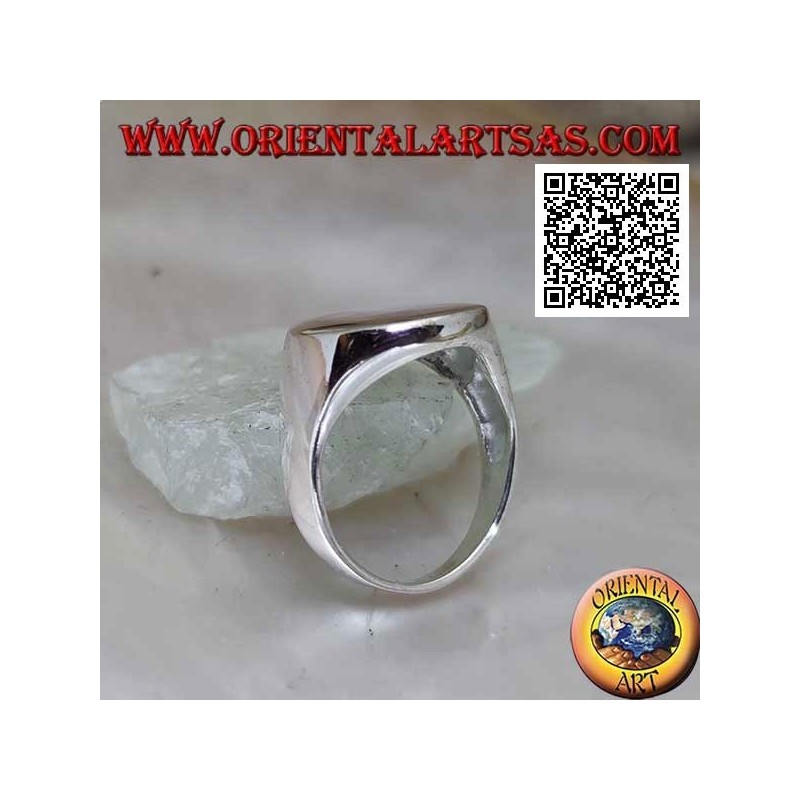 Silver phalanx ring or smooth chevalier pinky (engraving on request)