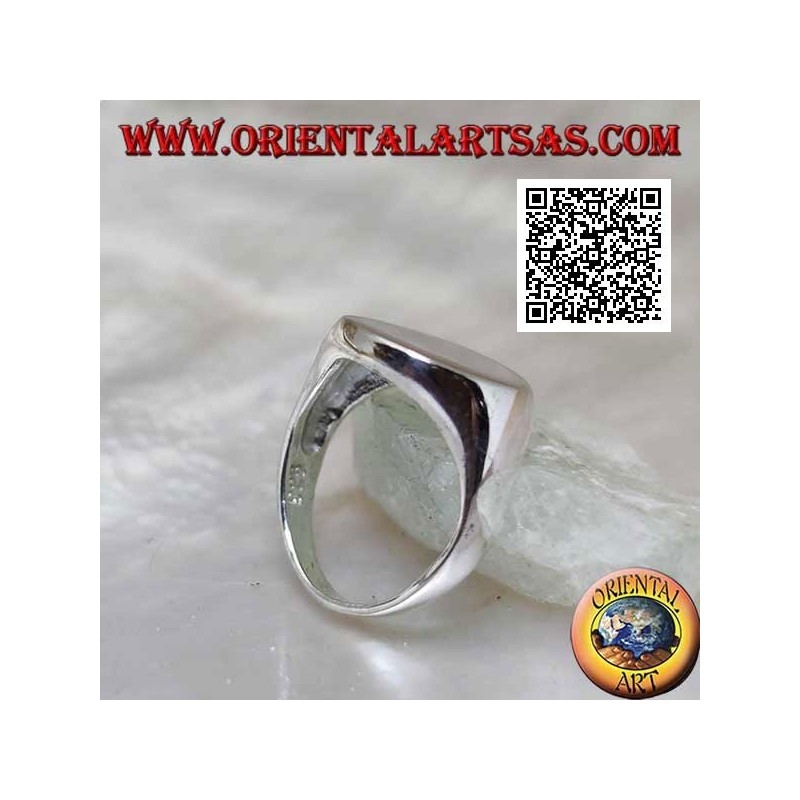 Anello in argento da falange o mignolo liscio a chevalier (incisione su richiesta)