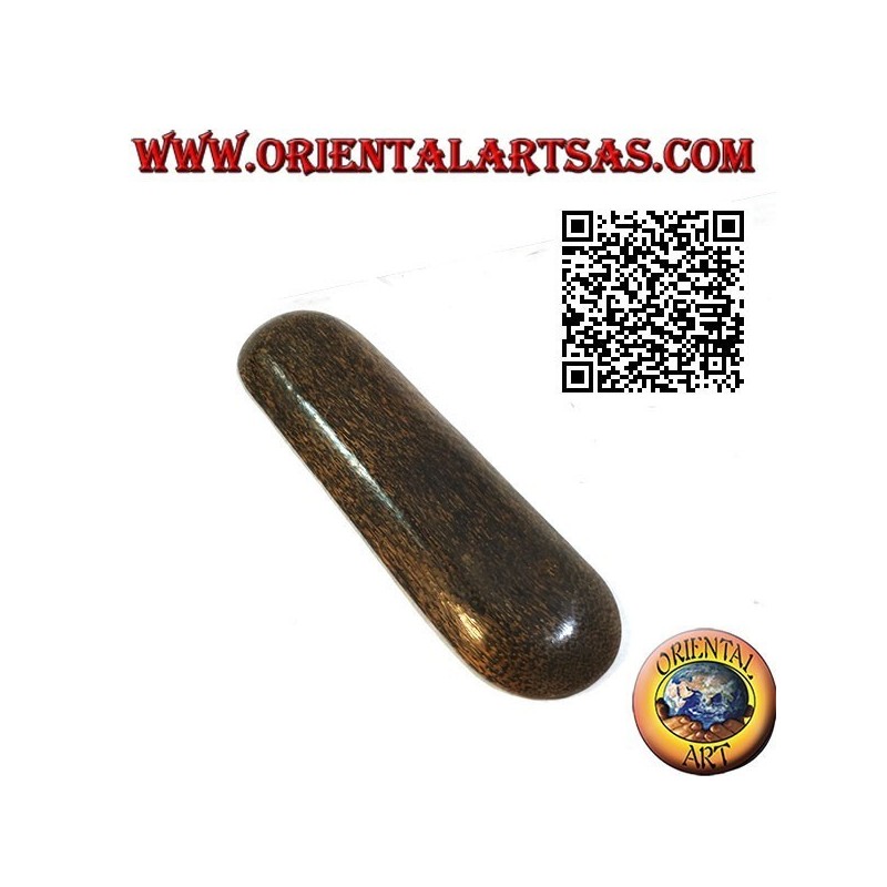 Pocket emptier, elongated oval tray in coconut wood