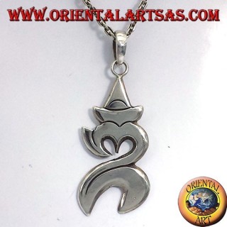 colgante de plata de Bali OM (sílaba sagrada)