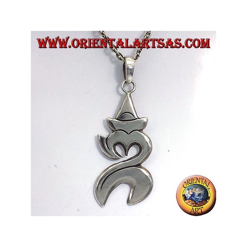 colgante de plata de Bali OM (sílaba sagrada)