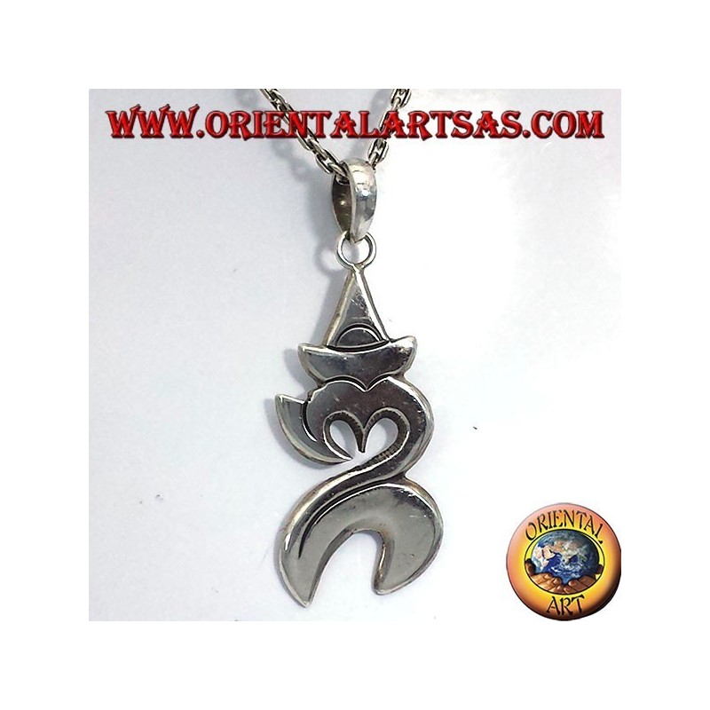 ciondolo Om Balinese in argento (sillaba sacra )