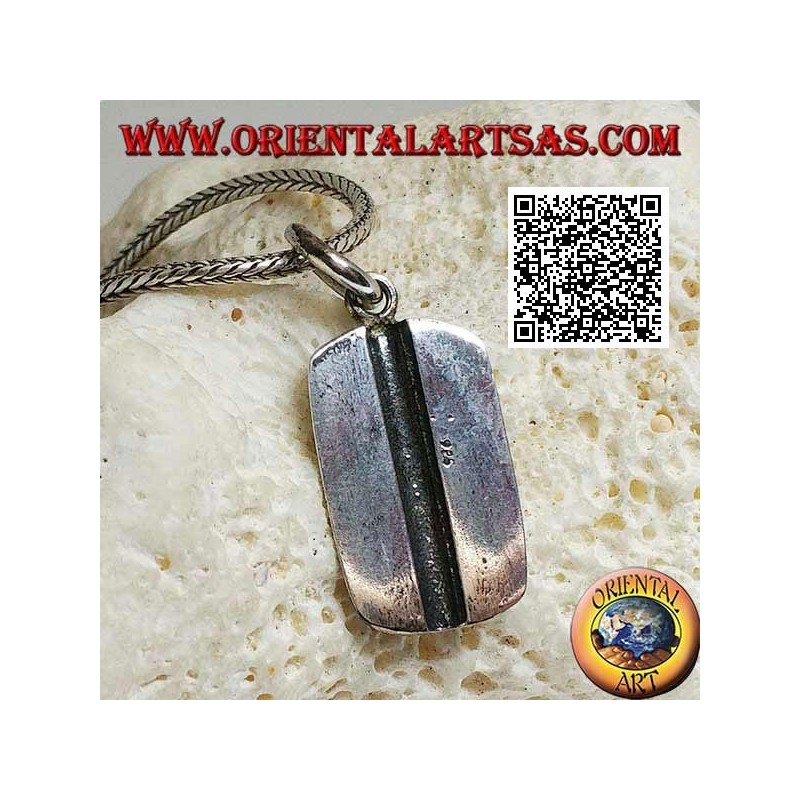 Médaille pendentif en argent avec bousier (symbole égyptien de la résurrection) en bas-relief