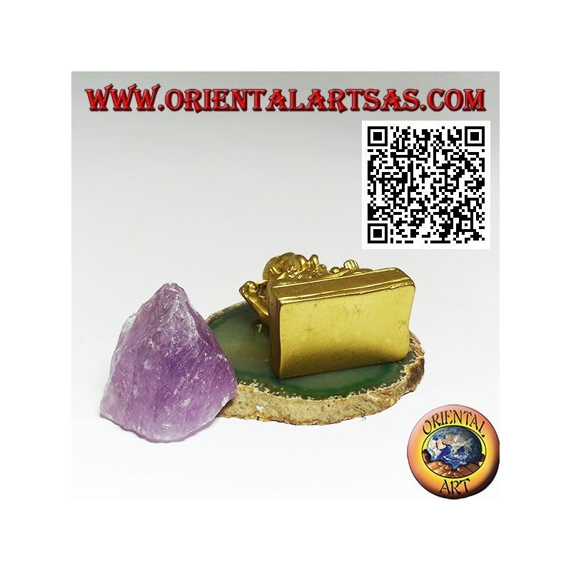 Ganesh sculpture "the elephant God" seated, in resin (gold 7.5 cm)