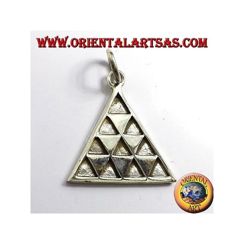 ciondolo tetraktys triandolo in argento