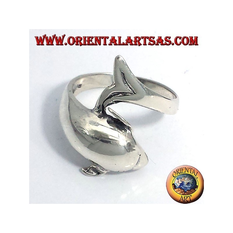 delfines anillo de plata