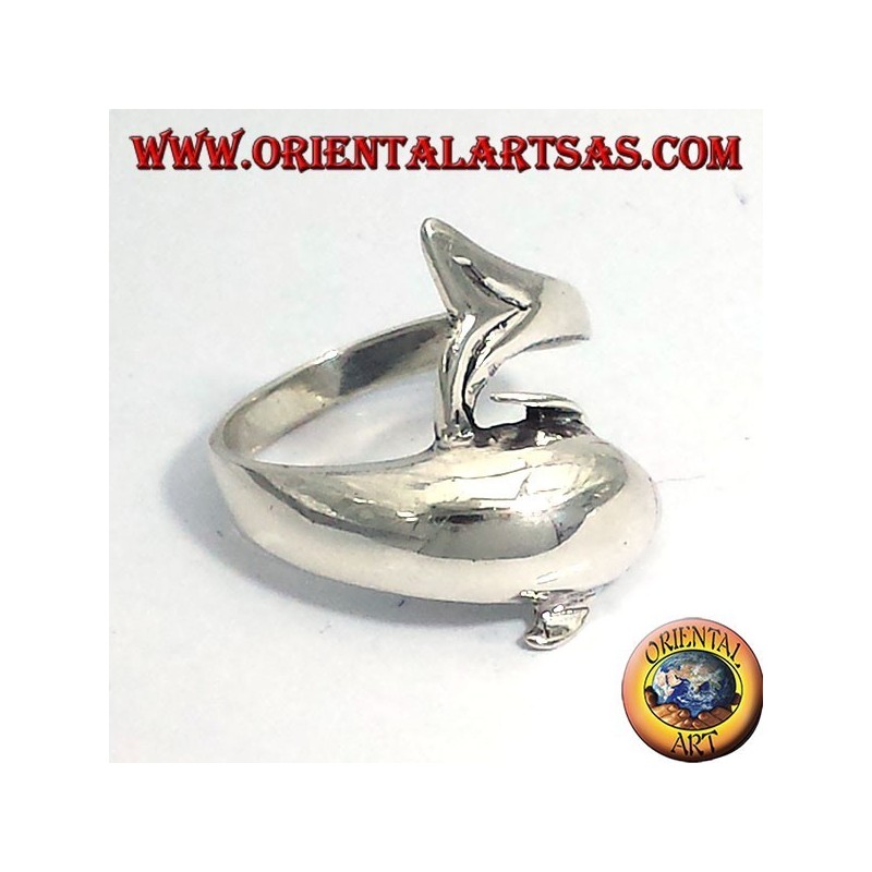 delfines anillo de plata