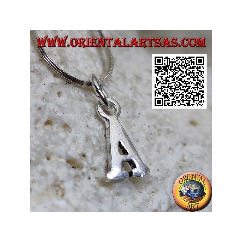 Silver pendant, initial capital letter (very small)