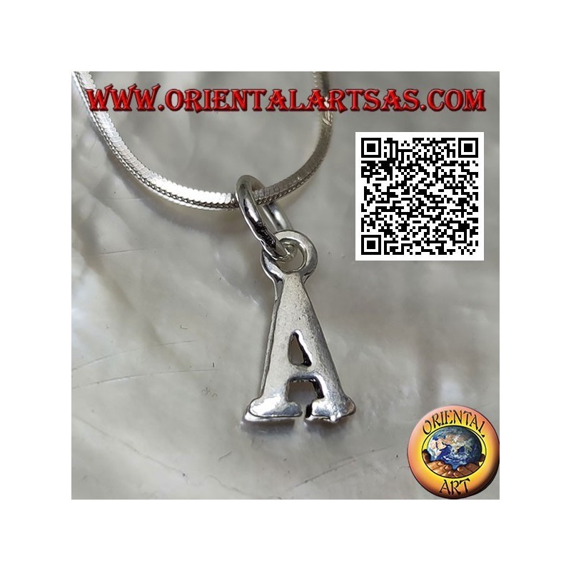 Silver pendant, initial capital letter (very small)