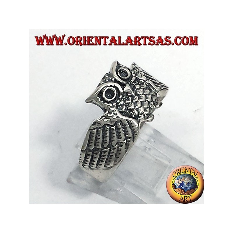 anneau de hibou, d'argent