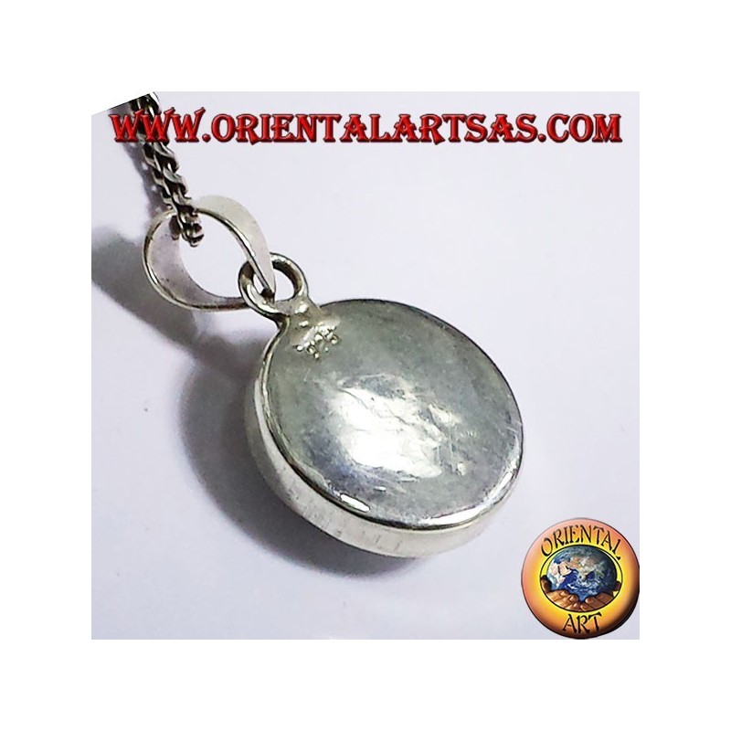 pendant white spiral shell (Eye of Saint Lucia), 925 silver