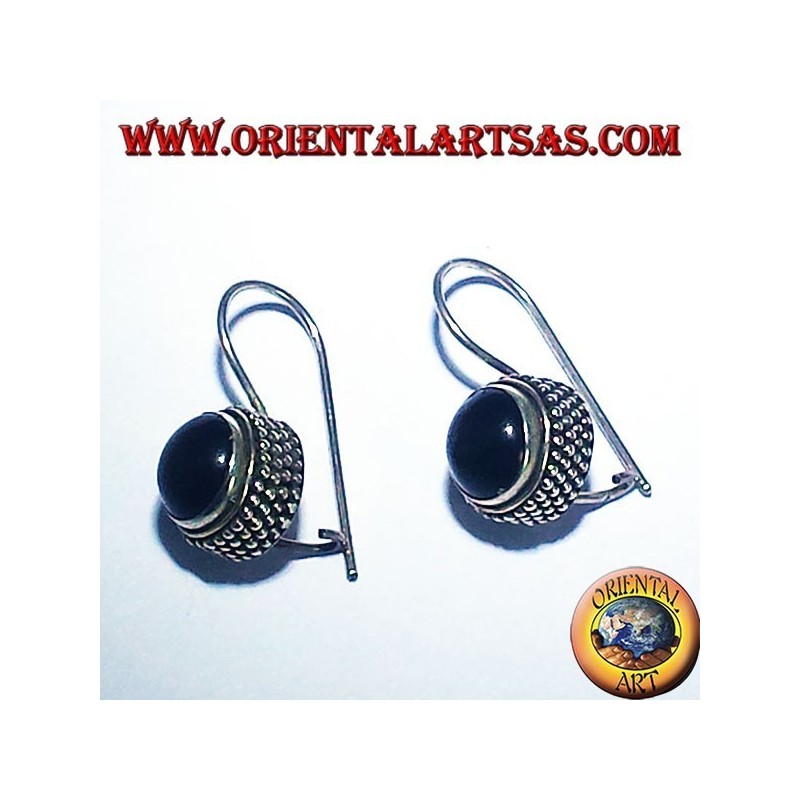 Orecchini Onice Nero Jawi Argento 925 | Oriental Art