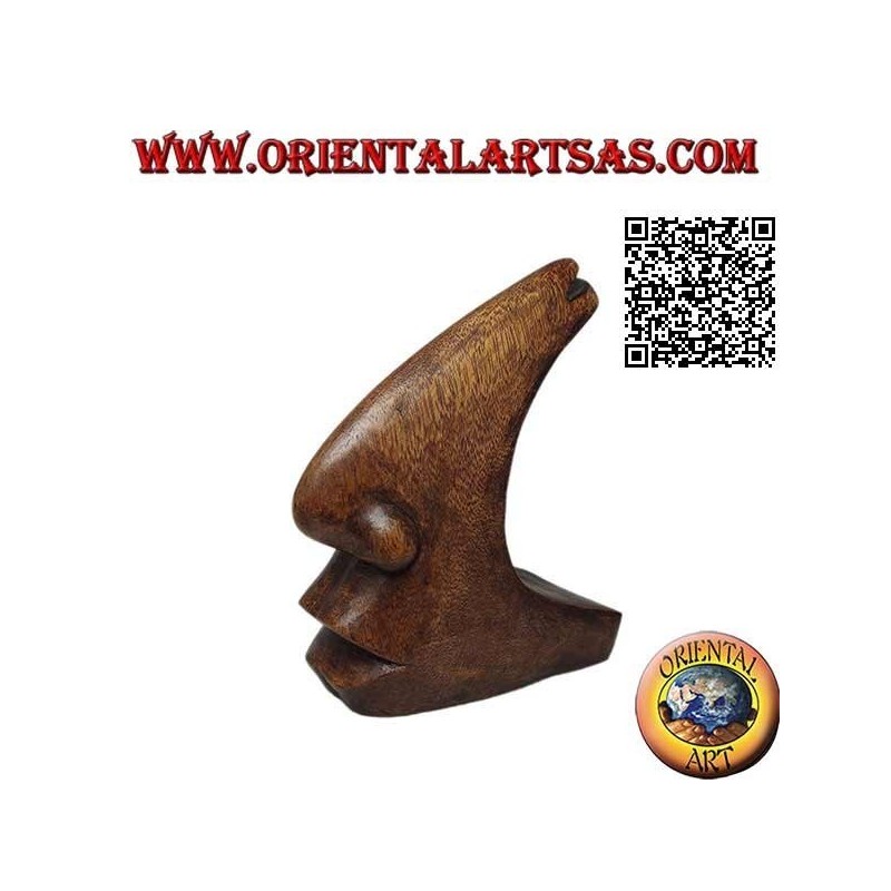 Sculpture of the maxillofacial profile in a futuristic style, in 15 cm suar wood