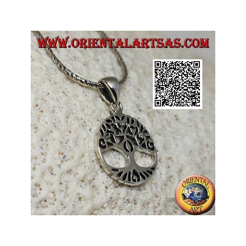 Ciondolo in argento Yggdrasil o albero della vita, strumento per riappropiarsi della propria identità