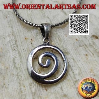 Ciondolo in argento, spirale celtica