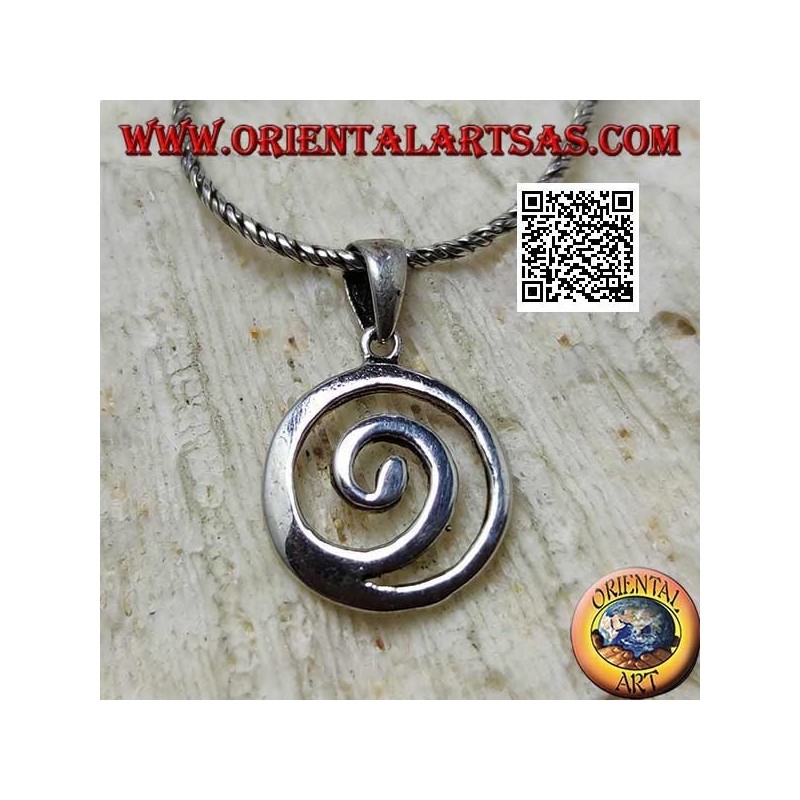 Pendentif en argent, spirale celtique