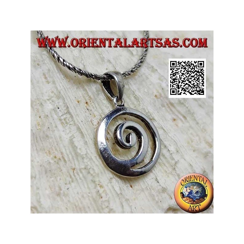 Silver pendant, Celtic spiral