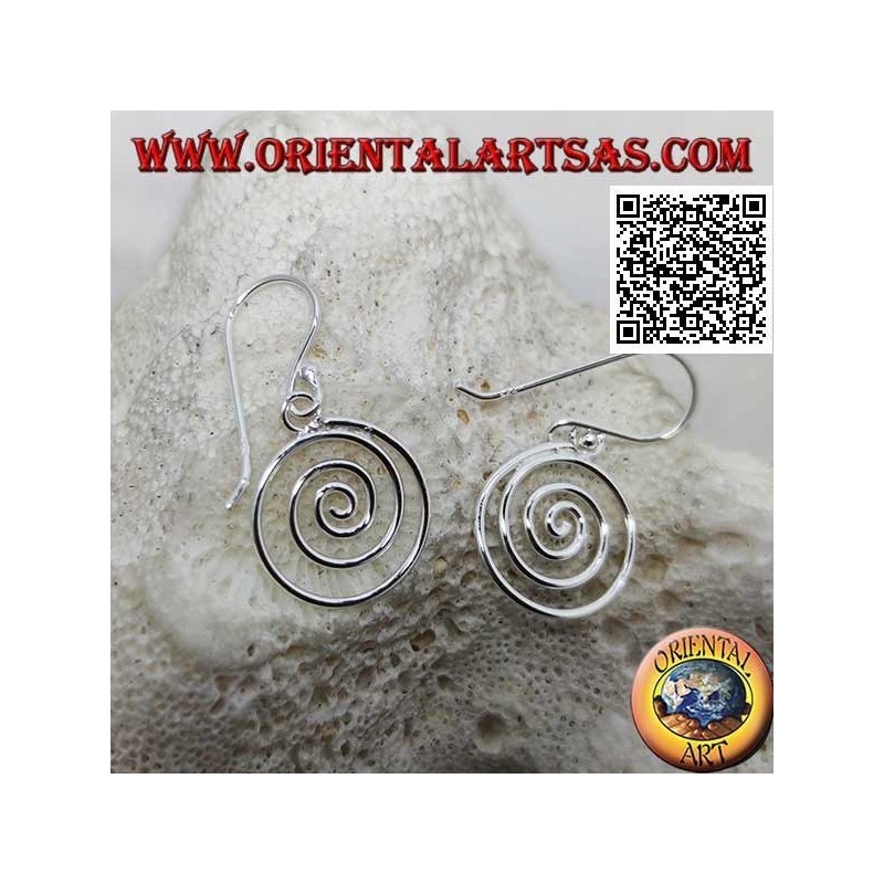 Silberne Ohrringe mit glatter keltischer Spirale