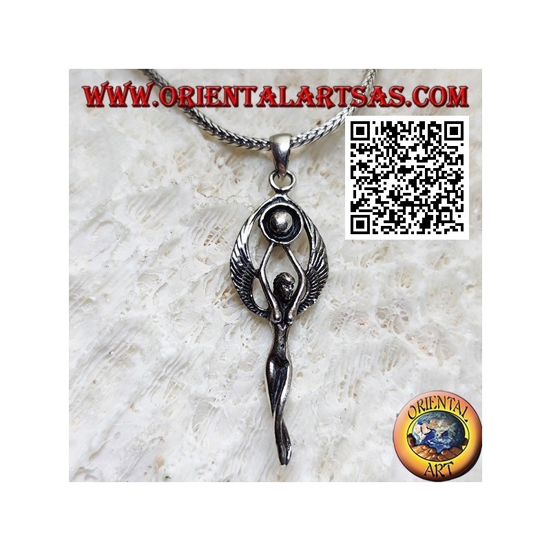 Silver pendant, Celtic goddess of fairies and the sun