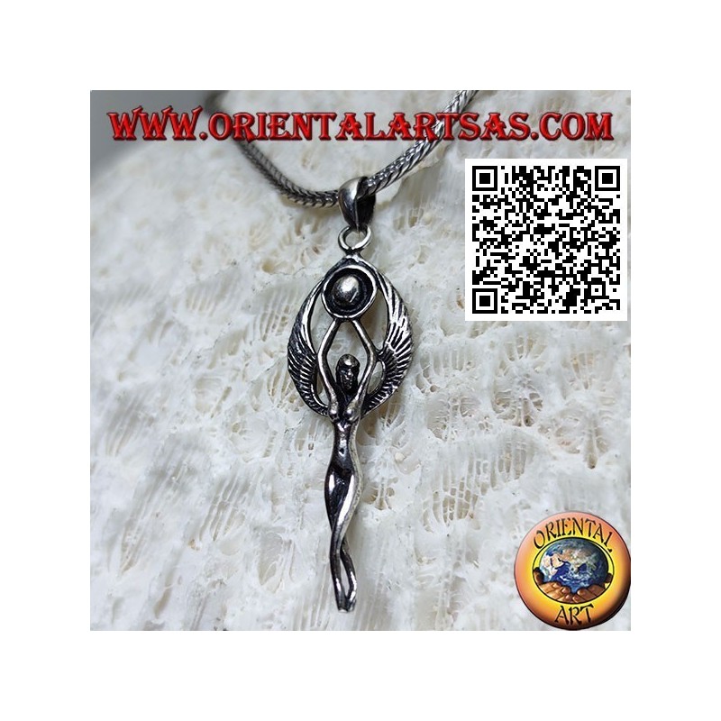 Pendentif en argent, déesse celtique des fées et du soleil