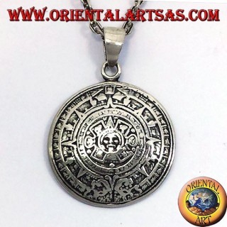 Sunstone pendant silver (AZTEC CALENDAR)