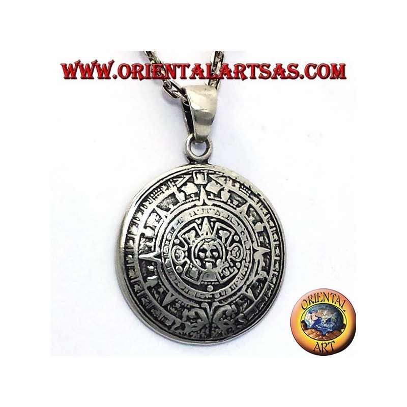 ciondolo in argento PIETRA DEL SOLE (CALENDARIO AZTECO)