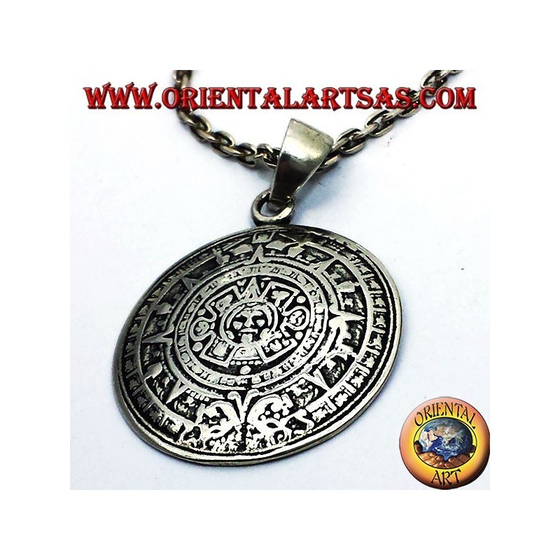 Sunstone Anhänger Silber (AZTEC CALENDAR)