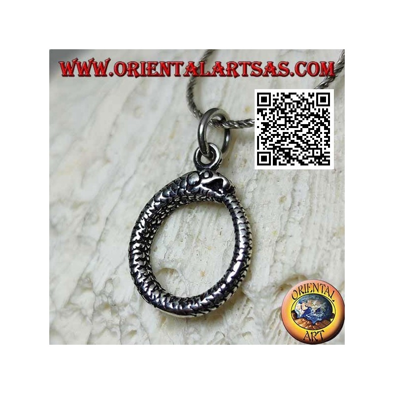 Pendentif en argent en forme d'Ouroboros ou d'Ouroboros