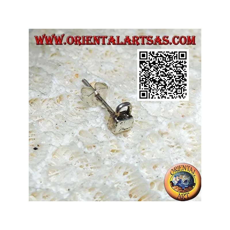 Mini pendiente de plata, candado cerrado