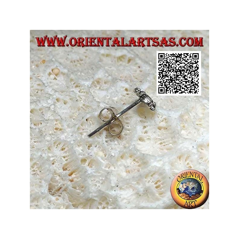 Mini boucle d'oreille en argent, Pegasus, le cheval ailé, sur le profil gauche