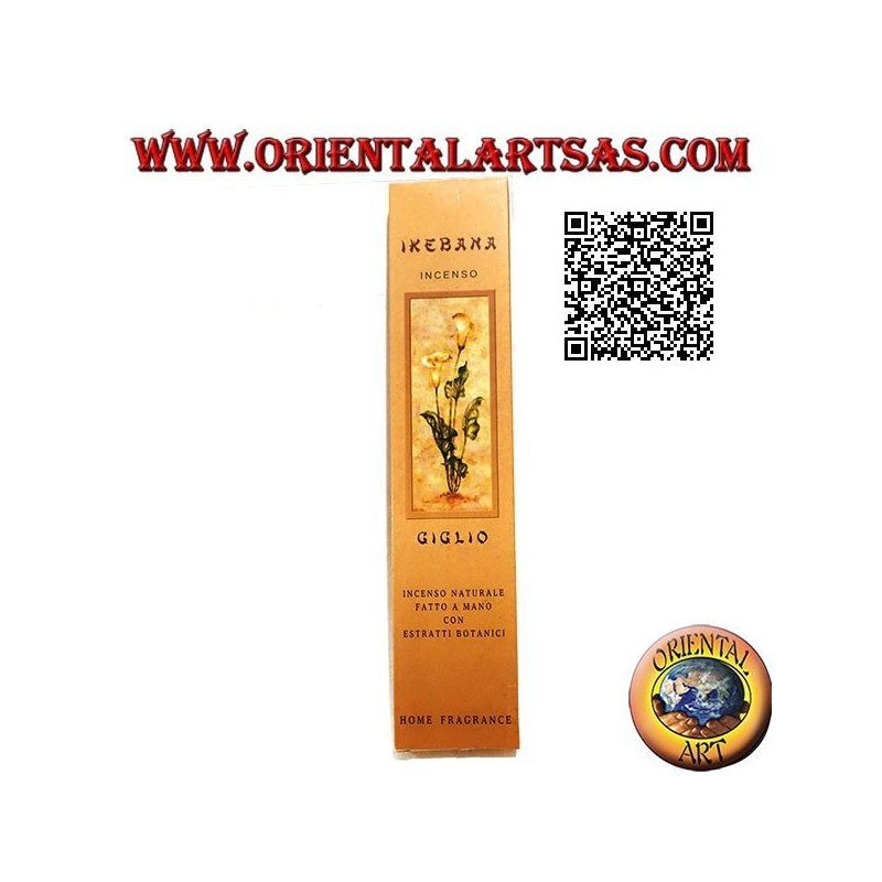 Incenso "Ikebana" naturale con estratti botanici all'aroma di Giglio (20 sticks)