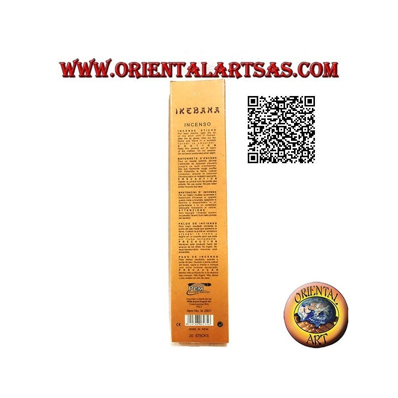 Natural "Ikebana" incense with lily flavored botanical extracts (20 sticks)