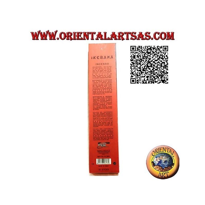 Natural "Ikebana" incense with botanical extracts with Queen of the night aroma (20 sticks)