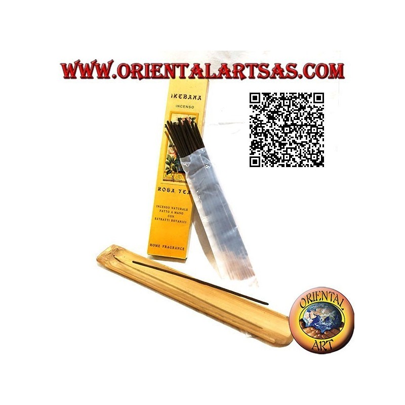 Natural "Ikebana" incense with rose tea flavored botanical extracts (20 sticks)