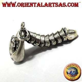 pendentif, pénis mobile, argent