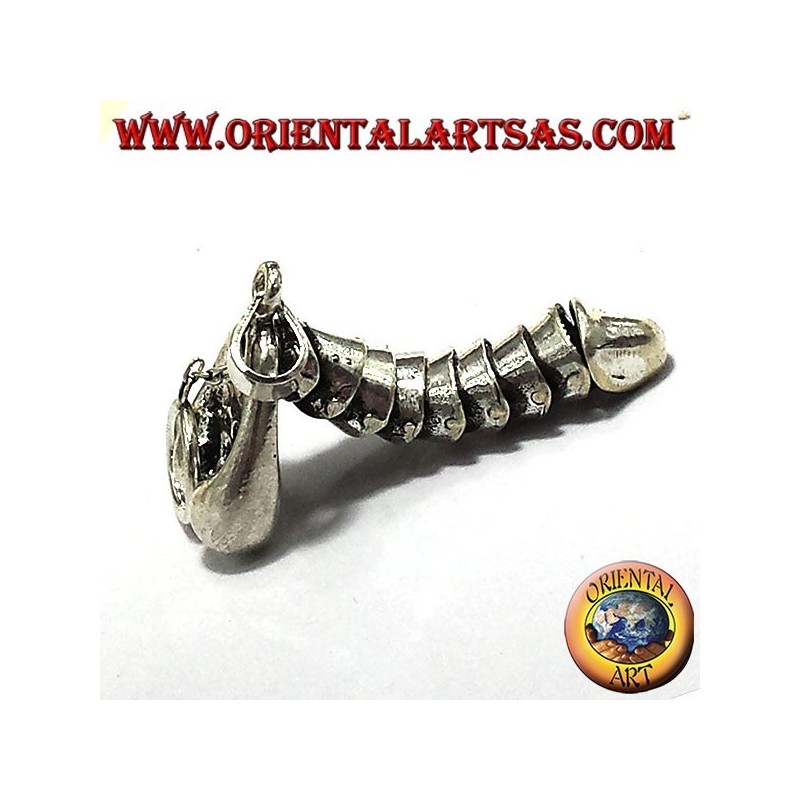 pendentif, pénis mobile, argent