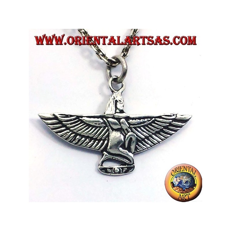 pendant Maat, goddess of justice, silver