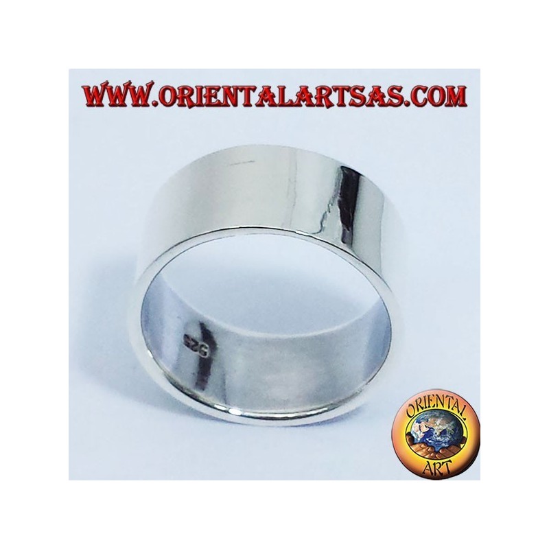 Ring Flachband 10 mm. Silber