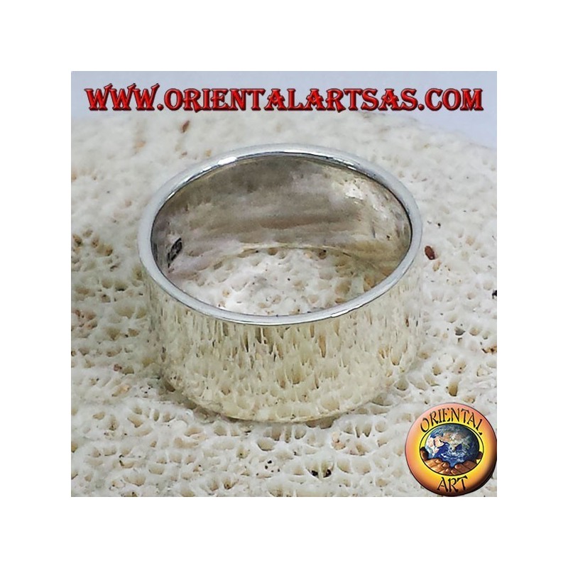 anillo de banda plana de 10 mm. plata
