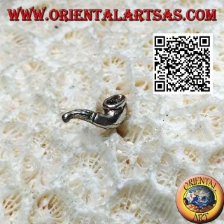 Mini silver earring, the pipe
