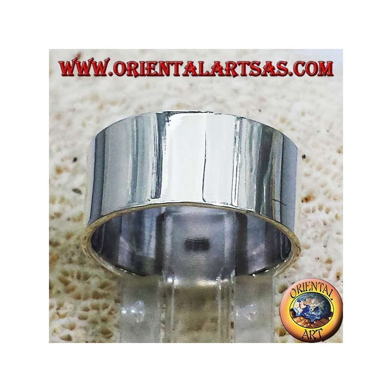Ring Flachband 10 mm. Silber