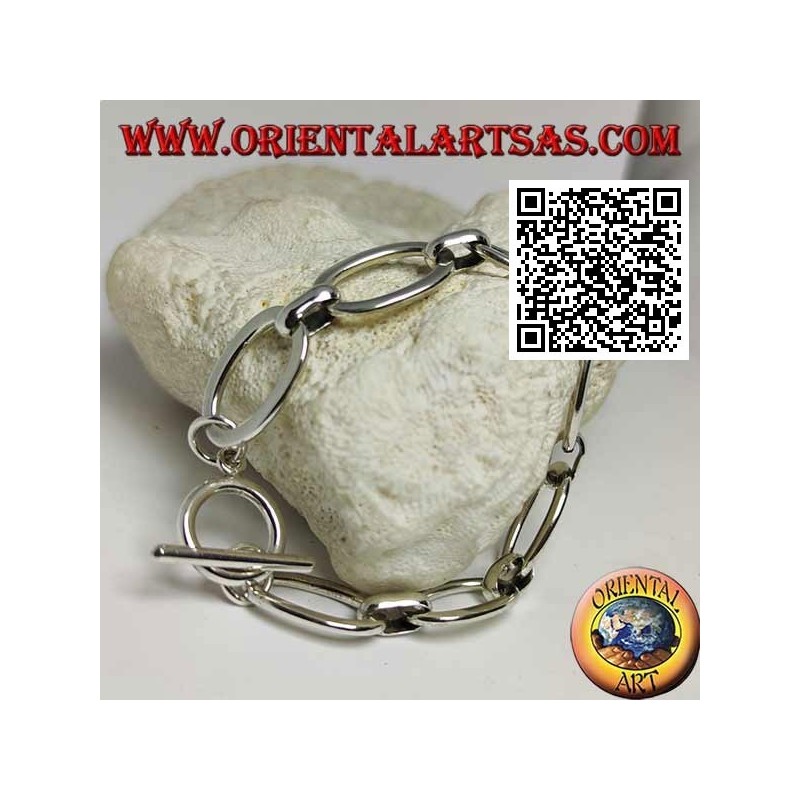 Bracciale Argento Morbido Catena Ovale Grande | Oriental Art