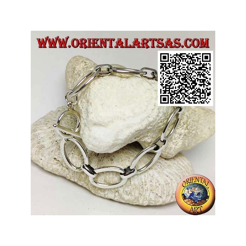 Bracciale Argento Morbido Catena Ovale Grande | Oriental Art